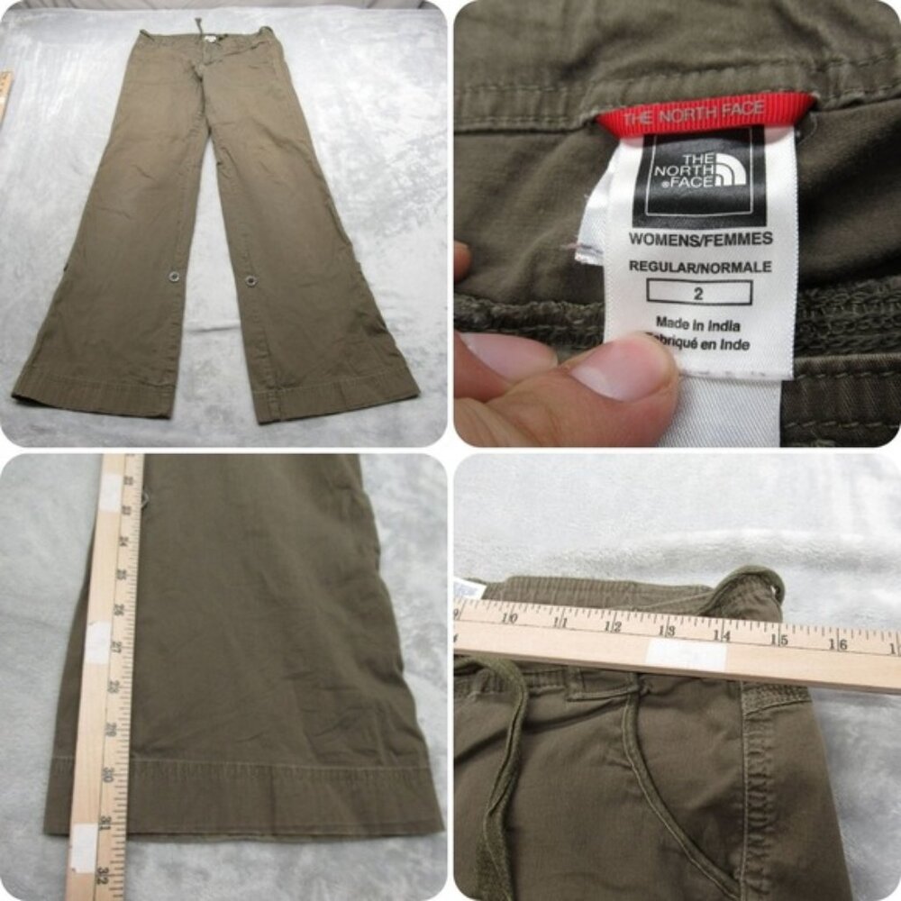 The North Face Pants Womens 2 Brown Drawstring Waist Baggy Boot Roll Up 30x31